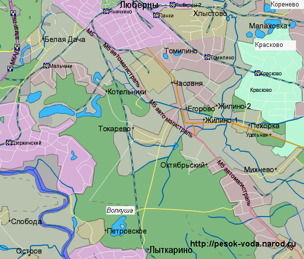 Карта люберецкого района